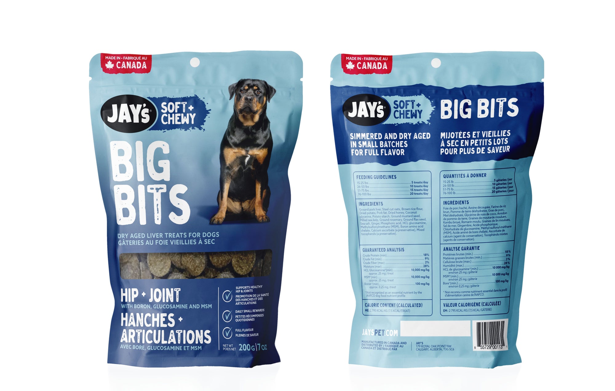 Jay's Big Bits, Gâteries Pour Chien, Hanches & Articulations