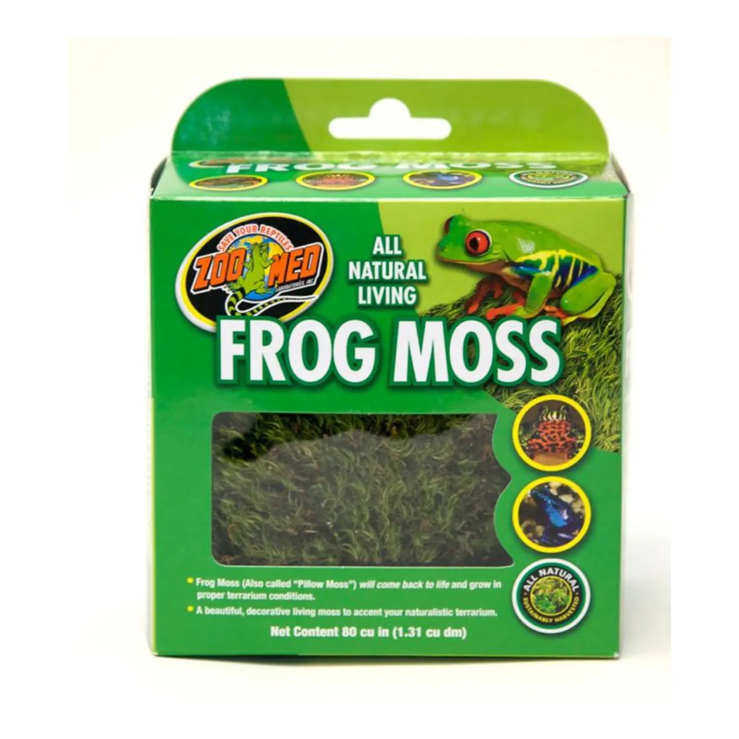 Zoo Med Mousse de grenouille entièrement naturelle - 80 pouces cubes - La niche&moi