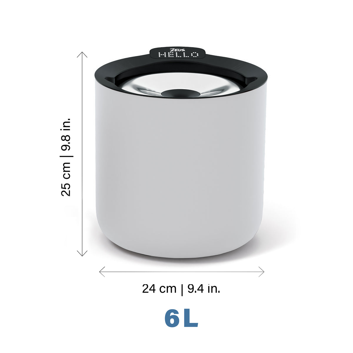 Abreuvoir intelligent Zeus Oasis Plus, 6 L (200 oz liq.) - La niche&amp;moi