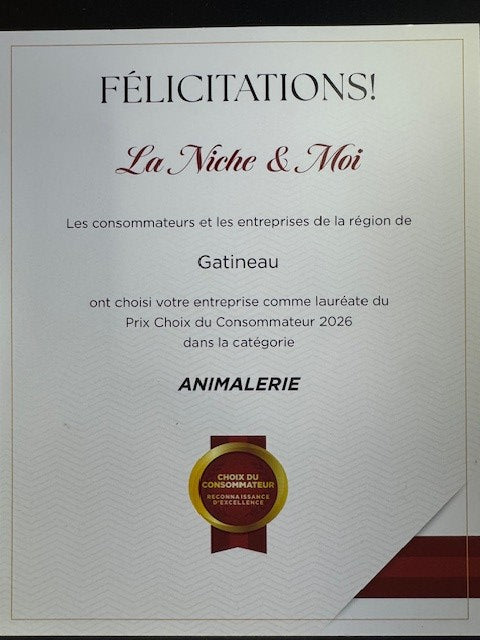 CHOIX PRIX DU CONSOMMATEUR 2026 - La niche&moi