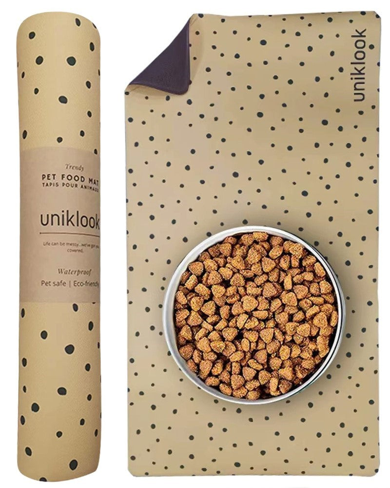 Tapis pour bols d'eau et nourriture pour animaux Uniklook - La niche&moi