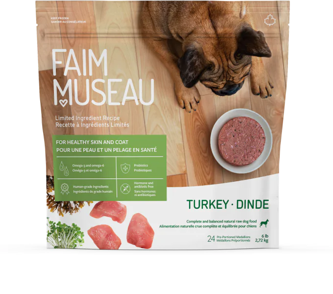 Simplement Dinde de Faim Museau 6lb (24 médaillons) - La niche&amp;moi