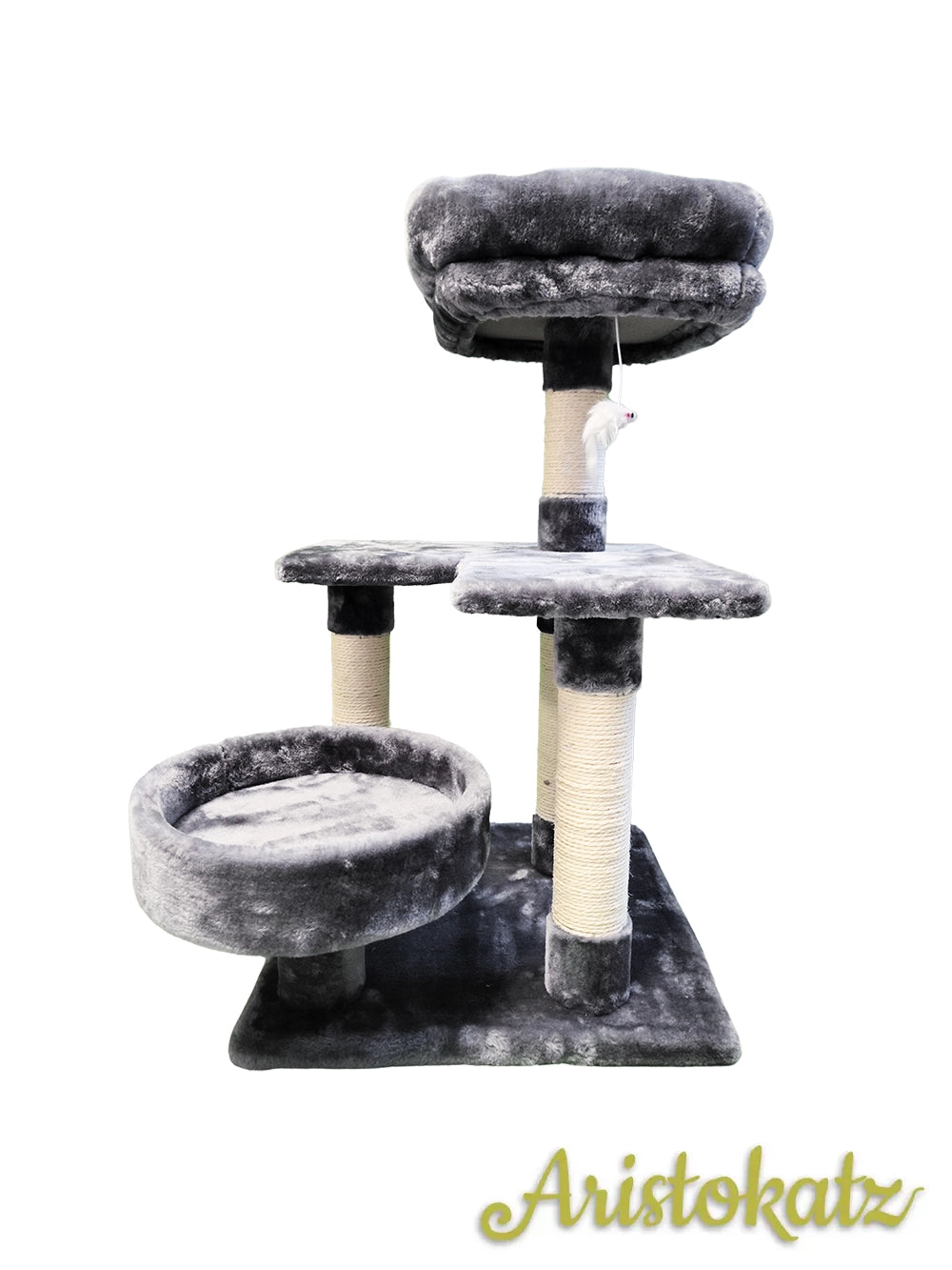 Aristokatz Arbre à chat 32″ (80 cm) Gris - La niche&amp;moi