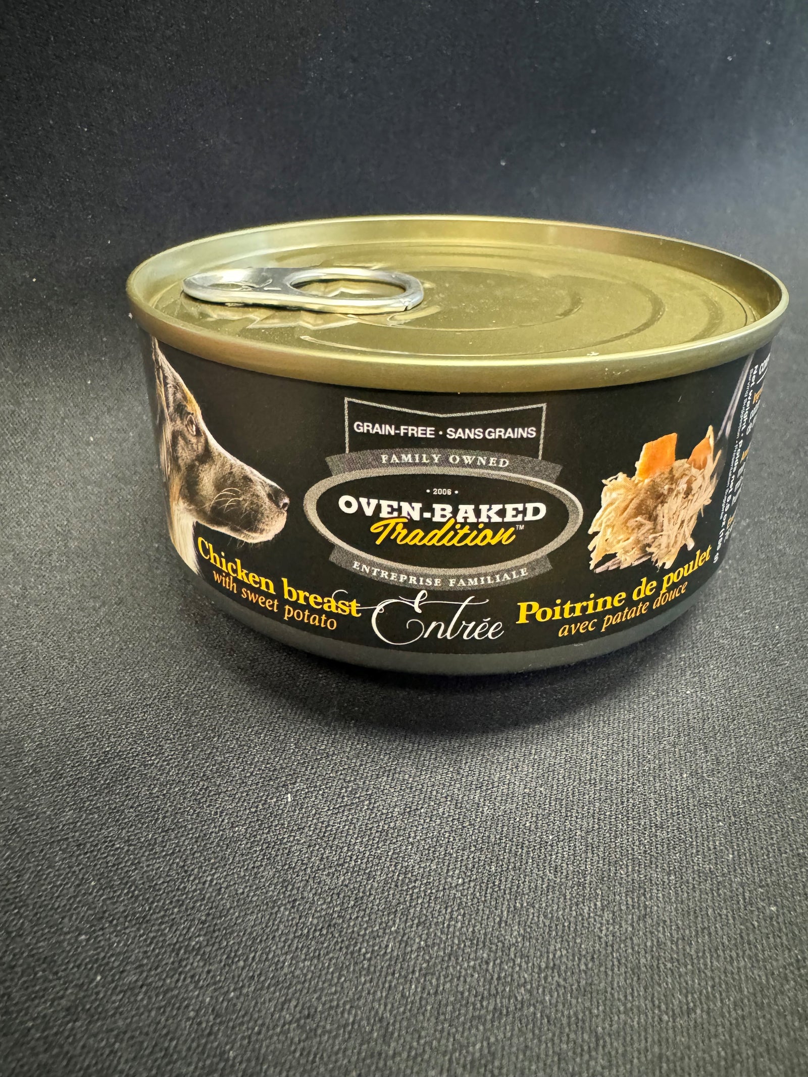 Entrée sans grains pour chien – poitrine de poulet avec patate douce 155g - La niche&moi