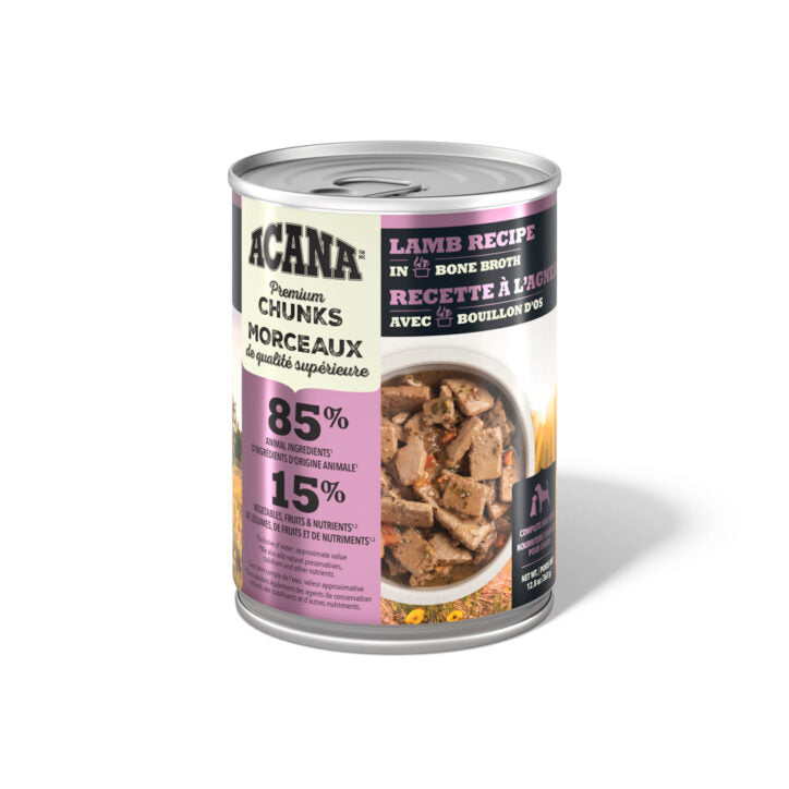 ACANA Chien Morceaux d’agneau/bouillon d’os 363 g - La niche&amp;moi