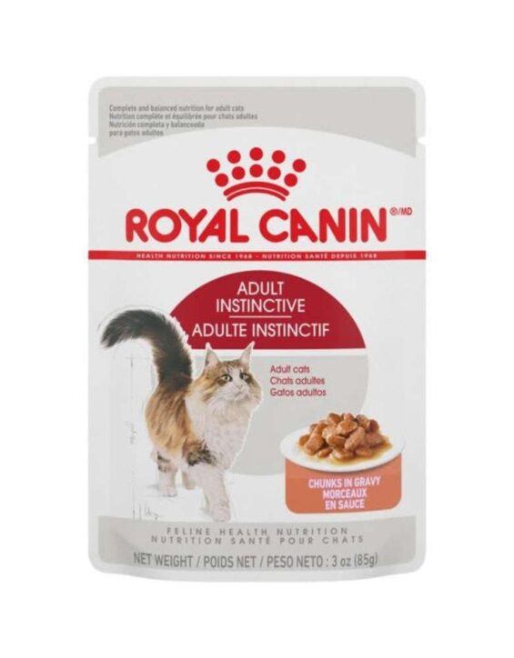 Royal Canin Pochette morceaux en sauce pour chat – adulte instinctif 85g