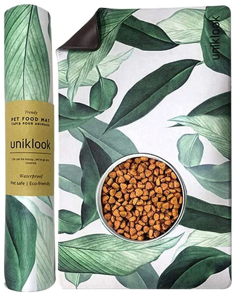 Tapis pour bols d&#39;eau et nourriture pour animaux Uniklook - La niche&amp;moi