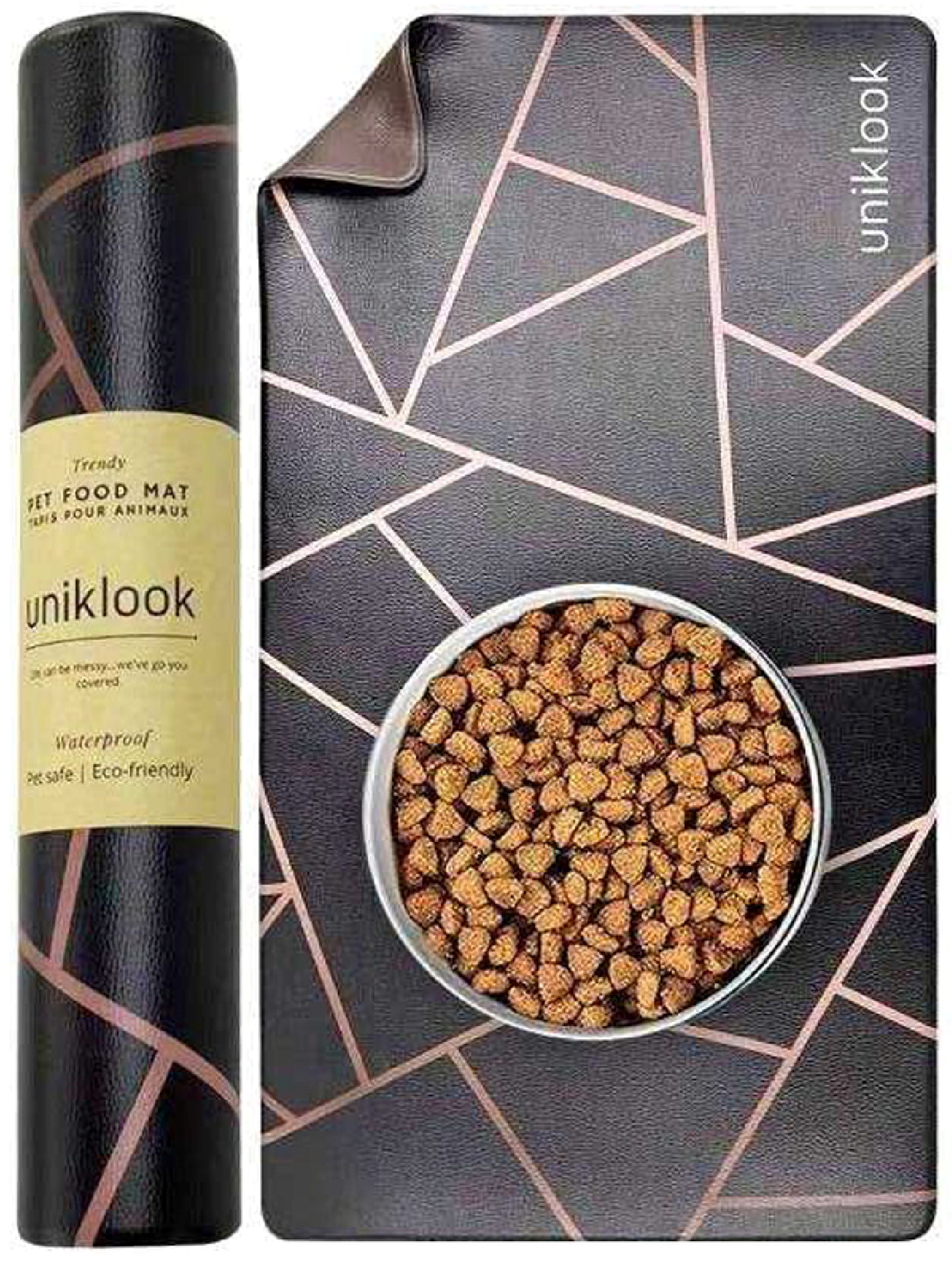Tapis pour bols d'eau et nourriture pour animaux Uniklook - La niche&moi