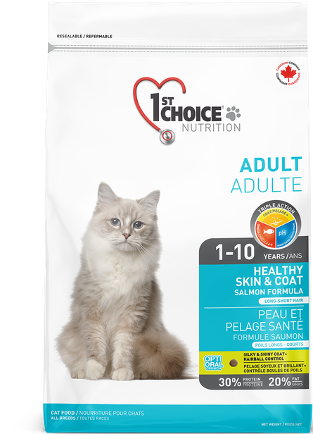 1st Choice Nourriture Pour Chat, Peau Et Pelage Santé - Saumon