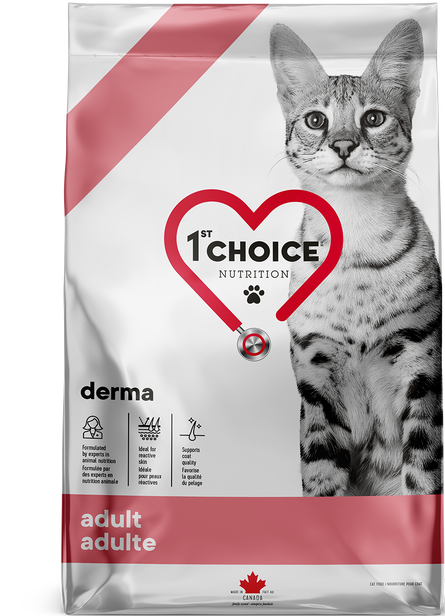 1st Choice Nourriture Pour Chat, Derma - Saumon 1,8kg