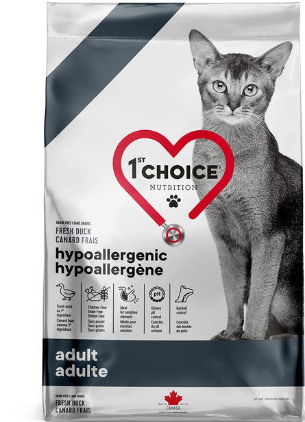 1st Choice Nourriture Pour Chat, Hypoallergène - Canard Sans Grains