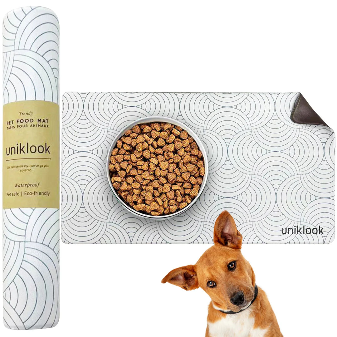 Tapis pour bols d'eau et nourriture pour animaux Uniklook - La niche&moi
