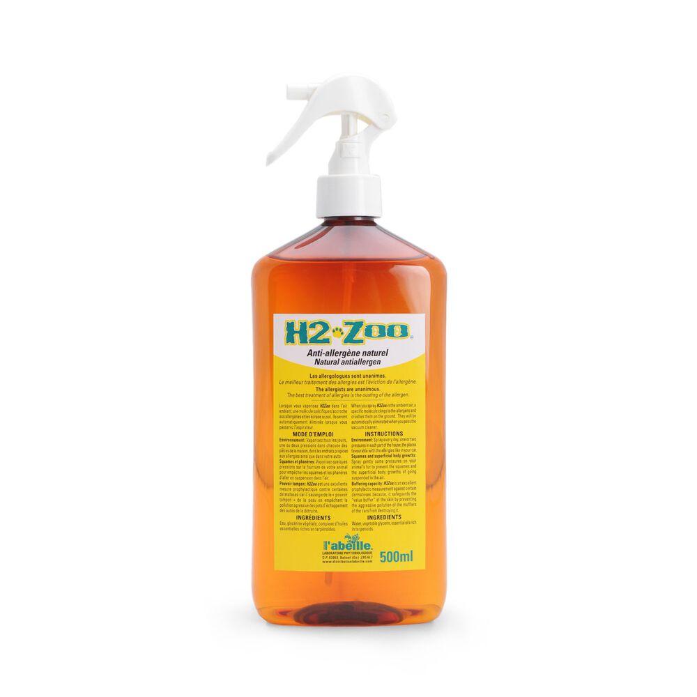 H2-ZOO Vaporisateur anti-allergène naturel pour animaux 500 ml