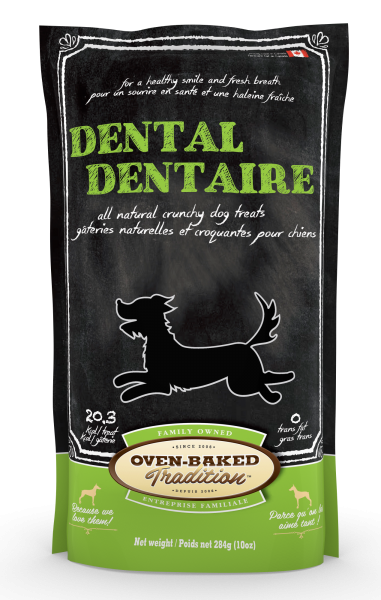 Gâteries Dentaires Naturelles pour Chiens Oven-Baked Tradition  284 g (10 oz)