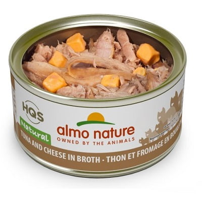 Almo Nature Natural pour Chat Thon et Fromage au Bouillon 70 g. As - La niche&amp;moi