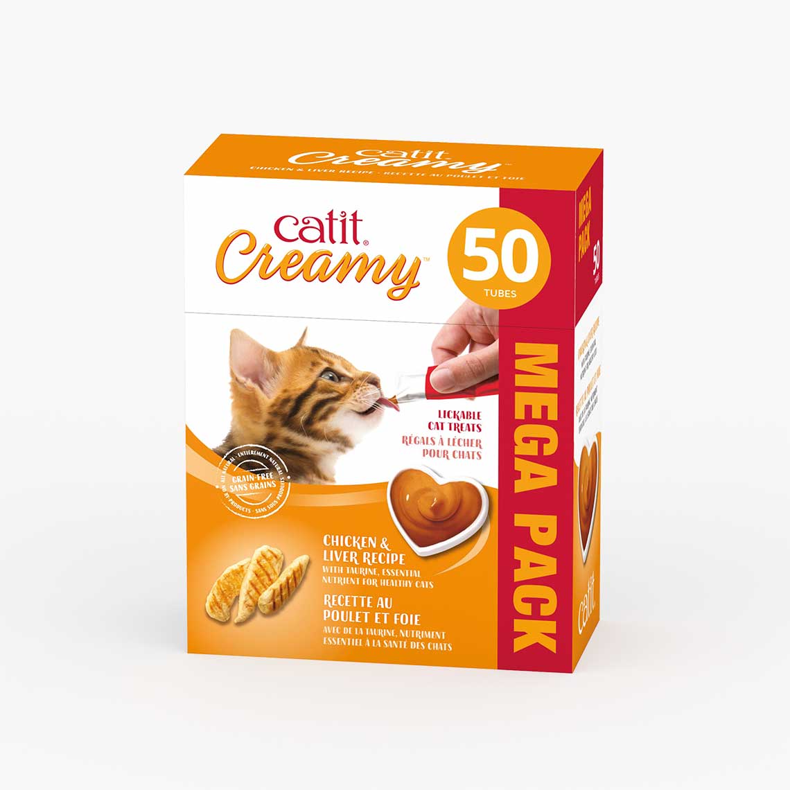 Régals Catit Creamy – paquet de 50 (Saveur Variée)