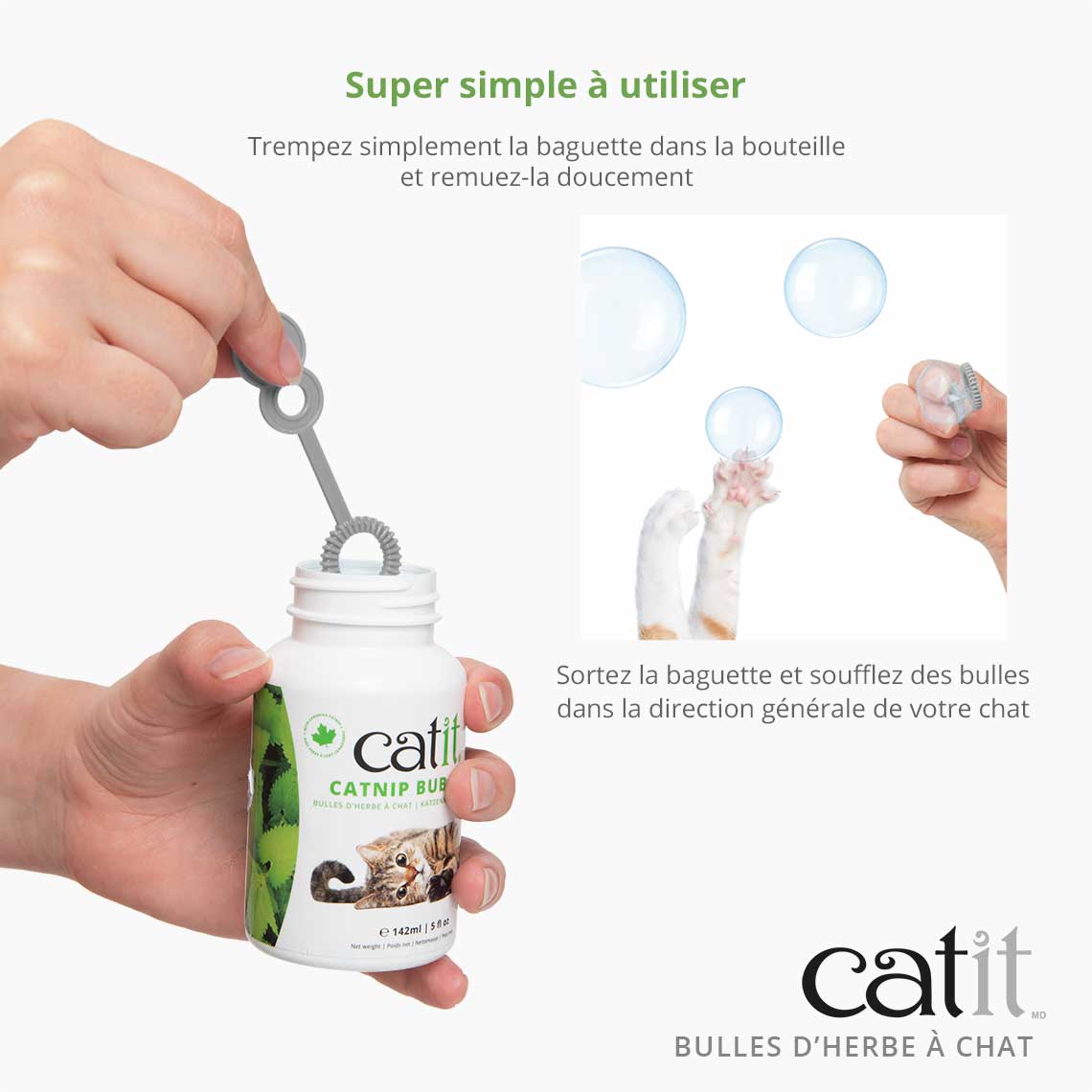 Bulles d’herbe à chat 142 ml (5 oz liq.) - La niche&amp;moi
