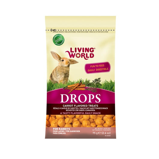 Régals Drops Living World pour lapins, saveur de carottes, 75 g (2,6 oz) - La niche&moi