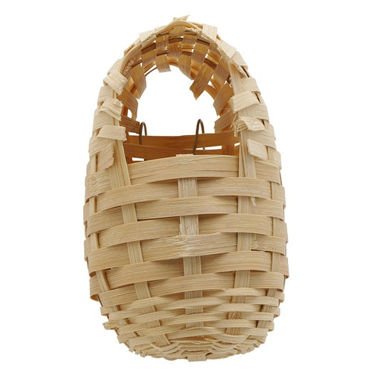 Living World Bamboo Bird Nest for Finches - Small - 8 cm x 9 cm x 12 cm (3.1" x 3.5" x 4.7" in)