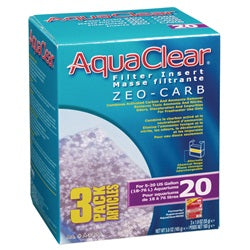 AquaClear 20 Zeo-Carb Filter Insert - 165 g (5.8 oz) - 3 pack