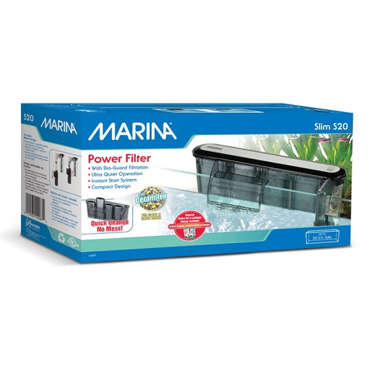 Filtre à moteur Slim Marina S20, pour aquariums jusqu’à 76 L (20 gal US) - La niche&amp;moi