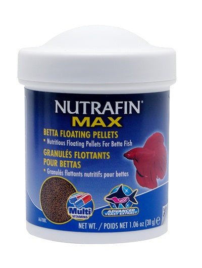 Granulés flottants Nutrafin Max pour bettas, 30 g (1,06 oz) - La niche&moi