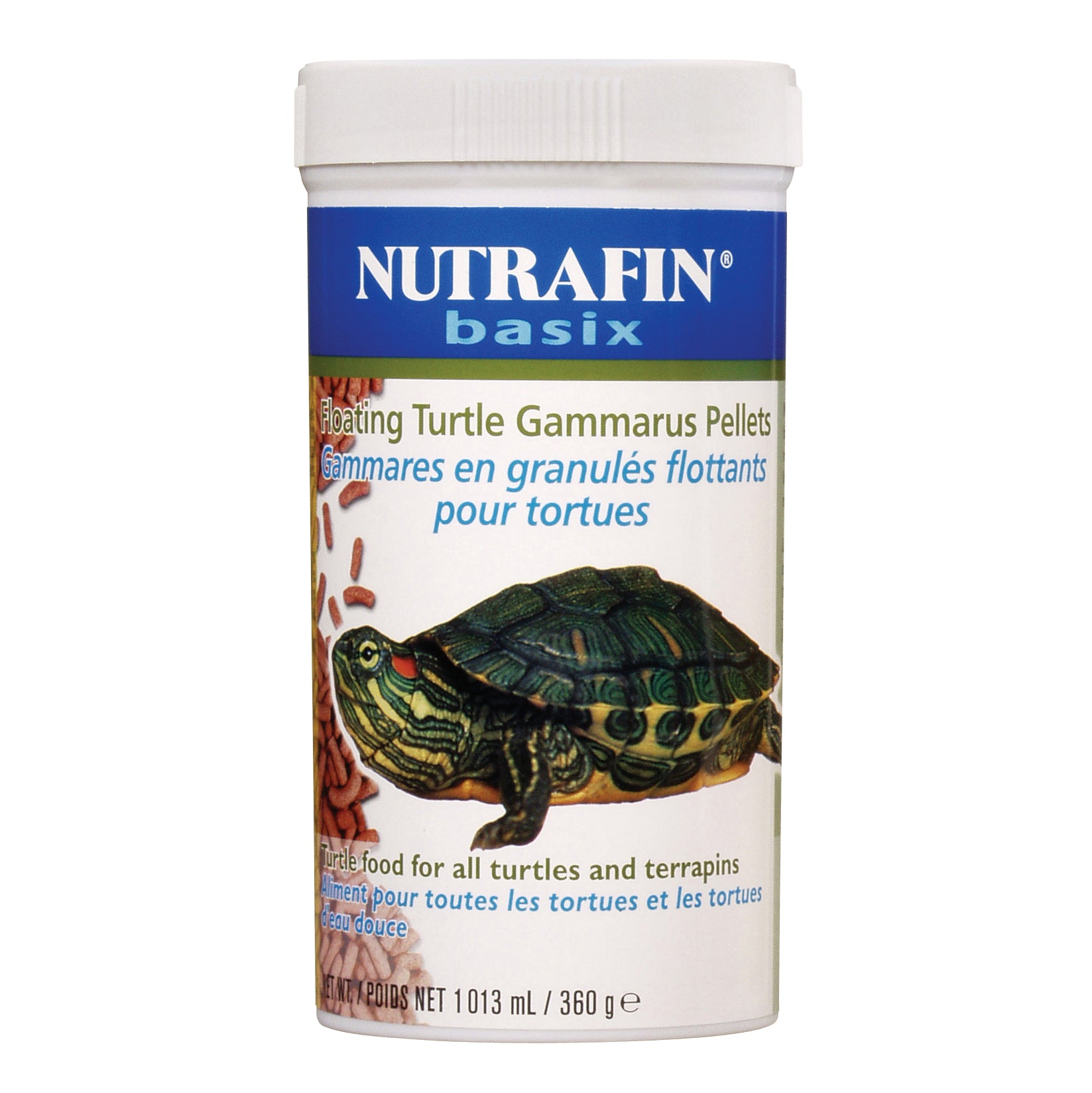 Gammares en granulés flottants Nutrafin basix pour tortues