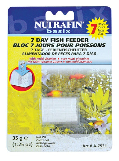 Bloc alimentaire de 7 jours Nutrafin pour poissons, 35 g (1,25 oz)