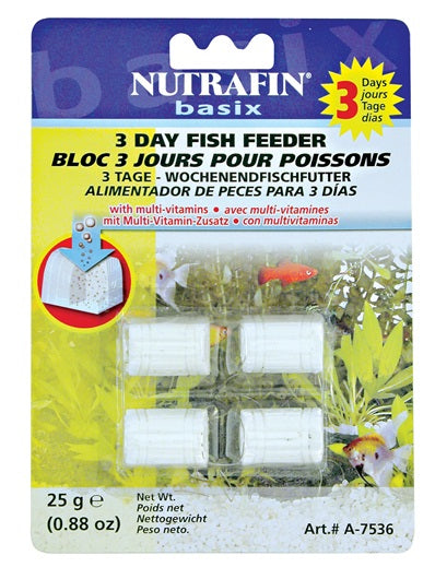 Blocs alimentaires de 3 jours Nutrafin pour poissons, 18 g (0,63 oz)