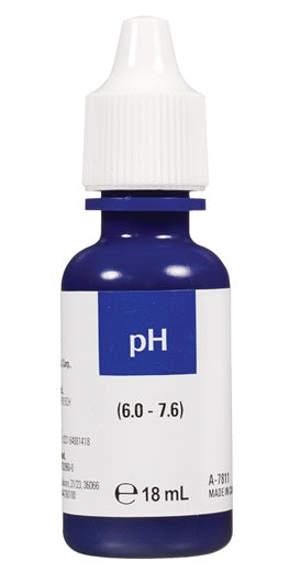 Réactif de pH plage inférieure Nutrafin de rechange, 18 ml (0,6 oz liq.)