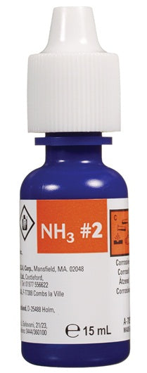 Réactif 2 d'ammoniaque Nutrafin de rechange, pour eau douce et eau de mer, 15 ml (0,5 oz liq.)