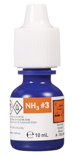 Réactif 3 d'ammoniaque Nutrafin de rechange, pour eau douce et eau de mer, 10 ml (0,3 oz liq.)