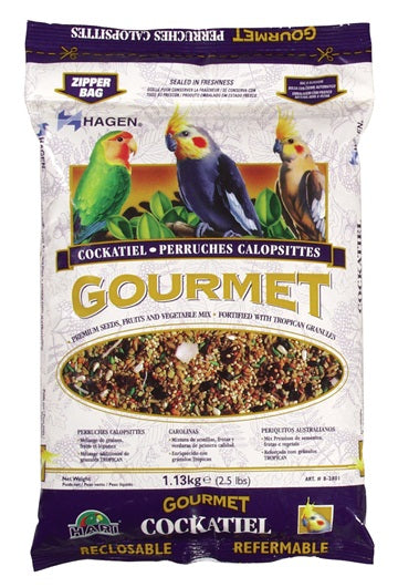 Mélange Gourmet Hagen pour perruches calopsittes et petits oiseaux à bec crochu, 1,3 kg (2,5 lb)