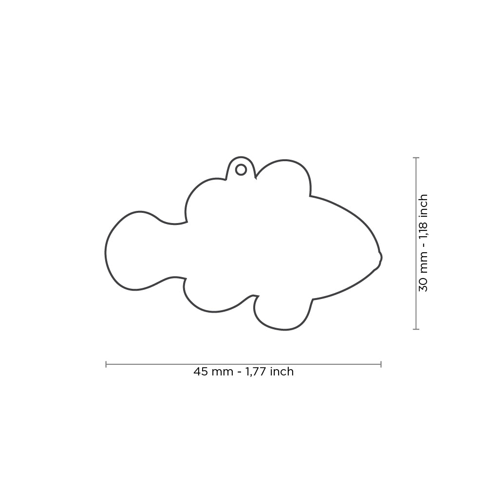 Médaille Clownfish (inscription sur 1 côté seulement) - La niche&amp;moi