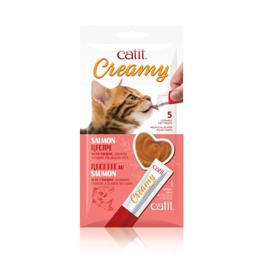 Régals crémeux Catit Creamy, Saumon, paquet de 5 - La niche&amp;moi