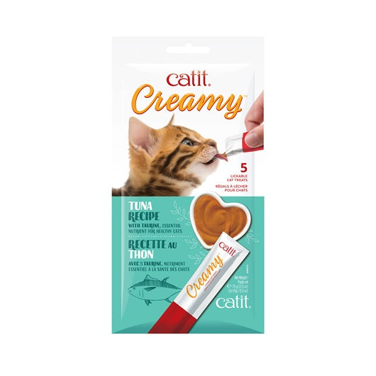 Régals crémeux Catit Creamy, Thon, paquet de 5