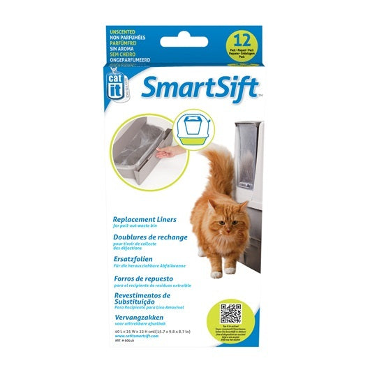 Doublures pour tiroir de collecte du bac à litière SmartSift Catit Design, paquet de 12