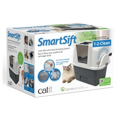 Bac à litière SmartSift Catit pour chats, L. 66 x l. 48 x H. 63 cm - La niche&amp;moi
