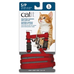 Catit adjustable harness and nylon leash set, (various colors)
