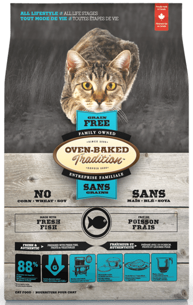 Oven-Baked Tradition NOURRITURE SANS GRAINS POUR CHAT TOUTES ÉTAPES DE VIE TOUT MODE VIE – POISSON - La niche&amp;moi