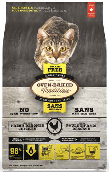 Oven-Baked Tradition NOURRITURE SANS GRAINS POUR CHAT TOUTES ÉTAPES DE VIE TOUT MODE DE VIE – POULET - La niche&moi