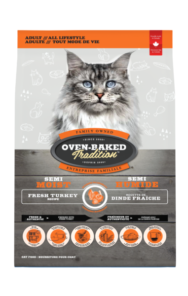 Semi-Moist Food For All Breed Adult Cats Oven-Baked – Turkey