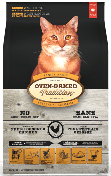 Oven-Baked Tradition NOURRITURE POUR CHAT SÉNIOR OU CONTRÔLE DU POIDS TOUT MODE DE VIE – POULET  2.27KG - La niche&amp;moi