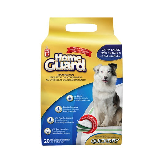 Serviettes d’entraînement Home Guard Dogit pour chiens, très grandes, paquet de 20 - La niche&amp;moi