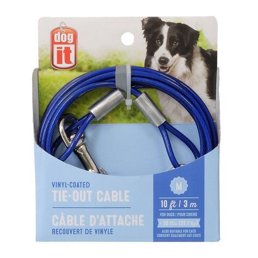Dogit outdoor tether for medium dogs, blue, 3 m (10 ft)