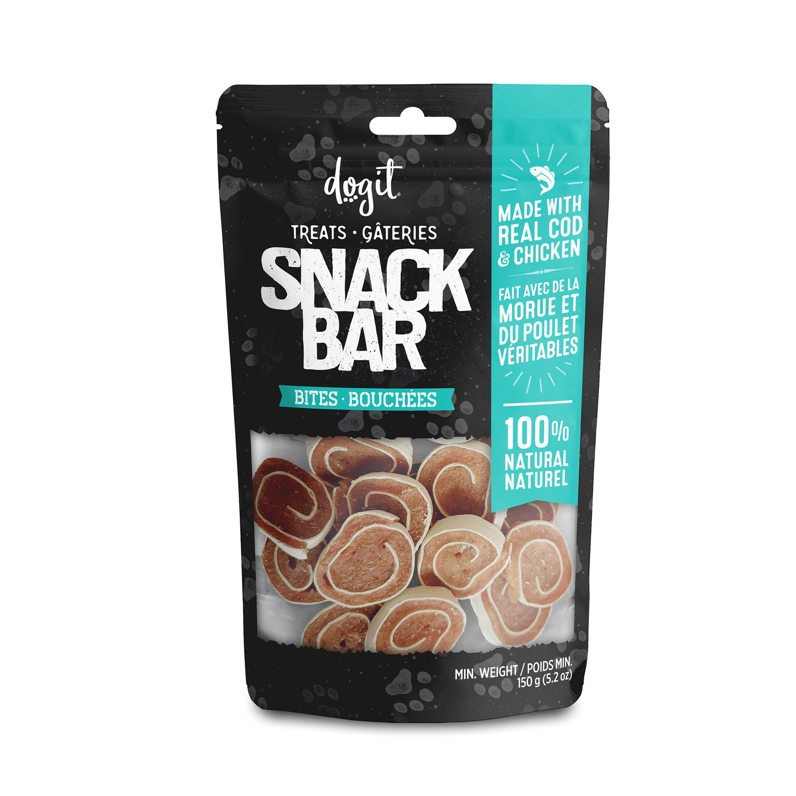 Bouchées de morue et poulet Snack Bar Dogit, 150 g (5,2 oz) - La niche&moi