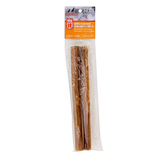 Dogit 100% Rawhide Roll Sticks - 25.3 cm (10 in) – 2 pack