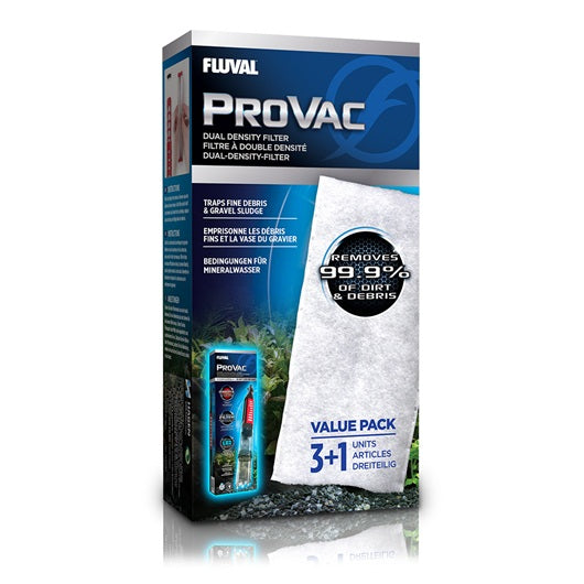 Masse filtrante ProVac Fluval à double densité, paquet de 4 - La niche&amp;moi