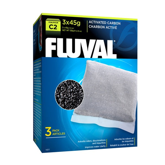 Charbon activé pour filtre à moteur Fluval C2, paquet de 3 - La niche&moi