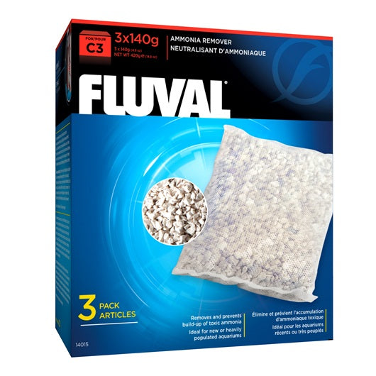 Neutralisant d’ammoniaque pour filtre à moteur Fluval C3, paquet de 3 - La niche&amp;moi